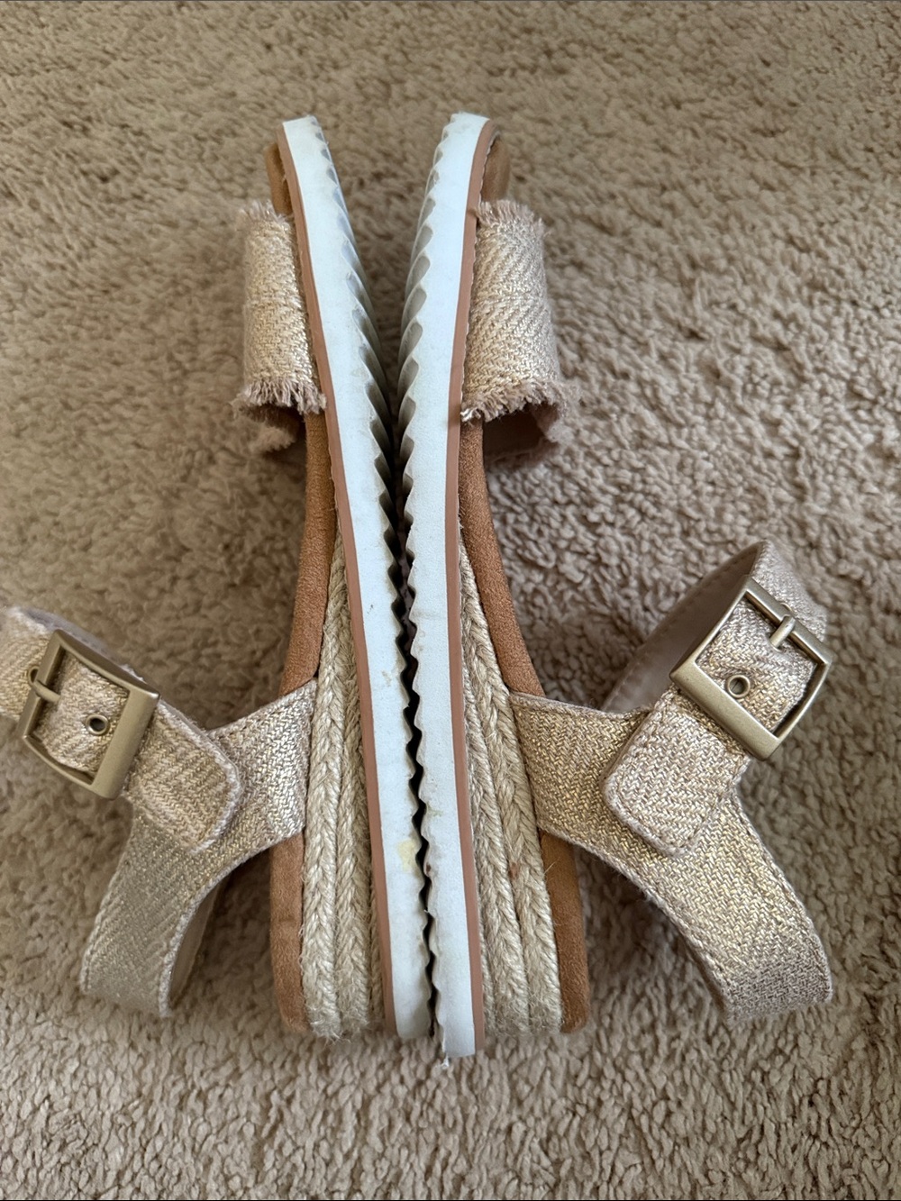 Champagne color Bobs by Skechers WOMENS DESERT KISS sandal size 8 - Picture 7 of 8